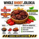 Bhut Jolokia Ghost Pepper Stemless Whole Pods