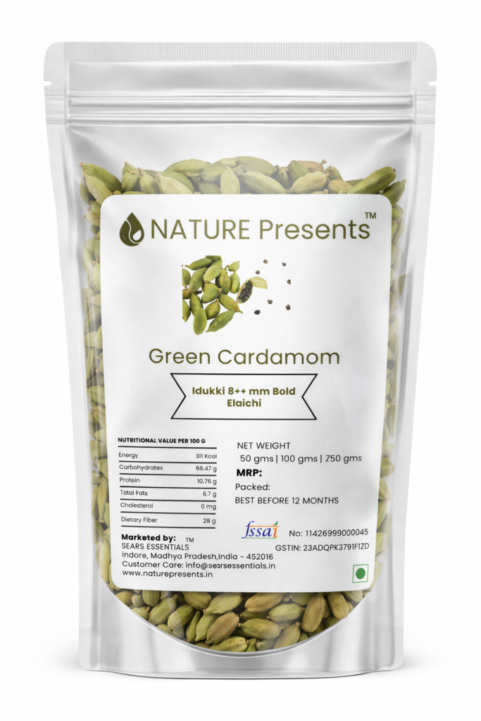 Green Cardamom 8mm Premium Bold Pods from Idukki